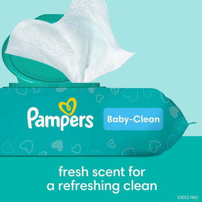 Pampers Baby Wipes, Complete Clean Baby Fresh Scented 9X Pop-Top Packs 720 Count