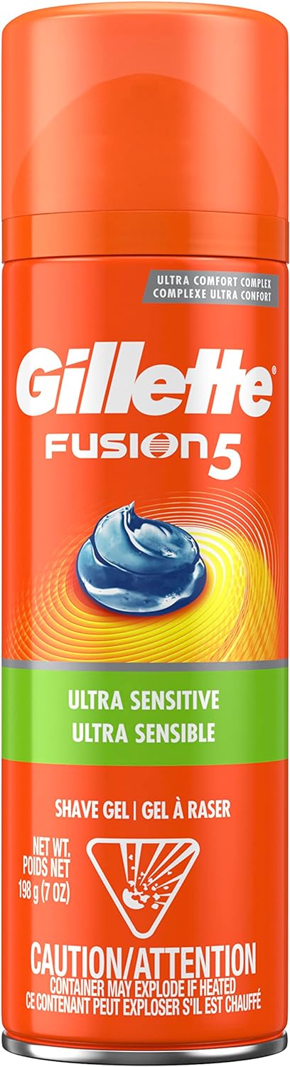 Gillette Fusion 5 Ultra Sensitive Hydra Gel Shave Gel, 198 G