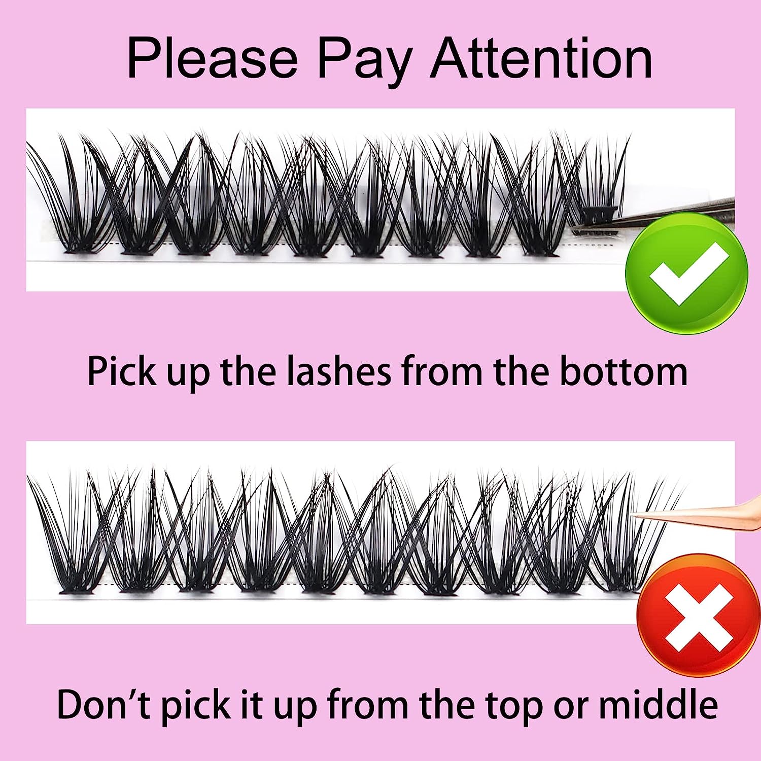 Cluster Lashes 240Pcs 40D DIY Eyelash Extension D Curl Long Individual Lashes Mixed Tray Faux Mink Lash Clusters Extensions 0.07 0.10 Black (40D-0.07D-9-16Mm) (Choose Sold by  Lashes)