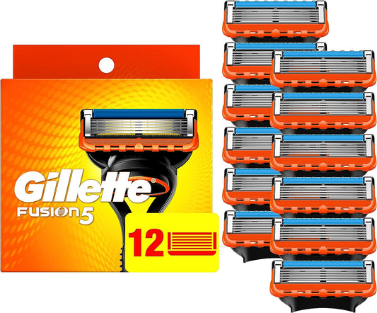 Gillette Fusion 5 Manual Men's Razor Blade Refills 12 Count