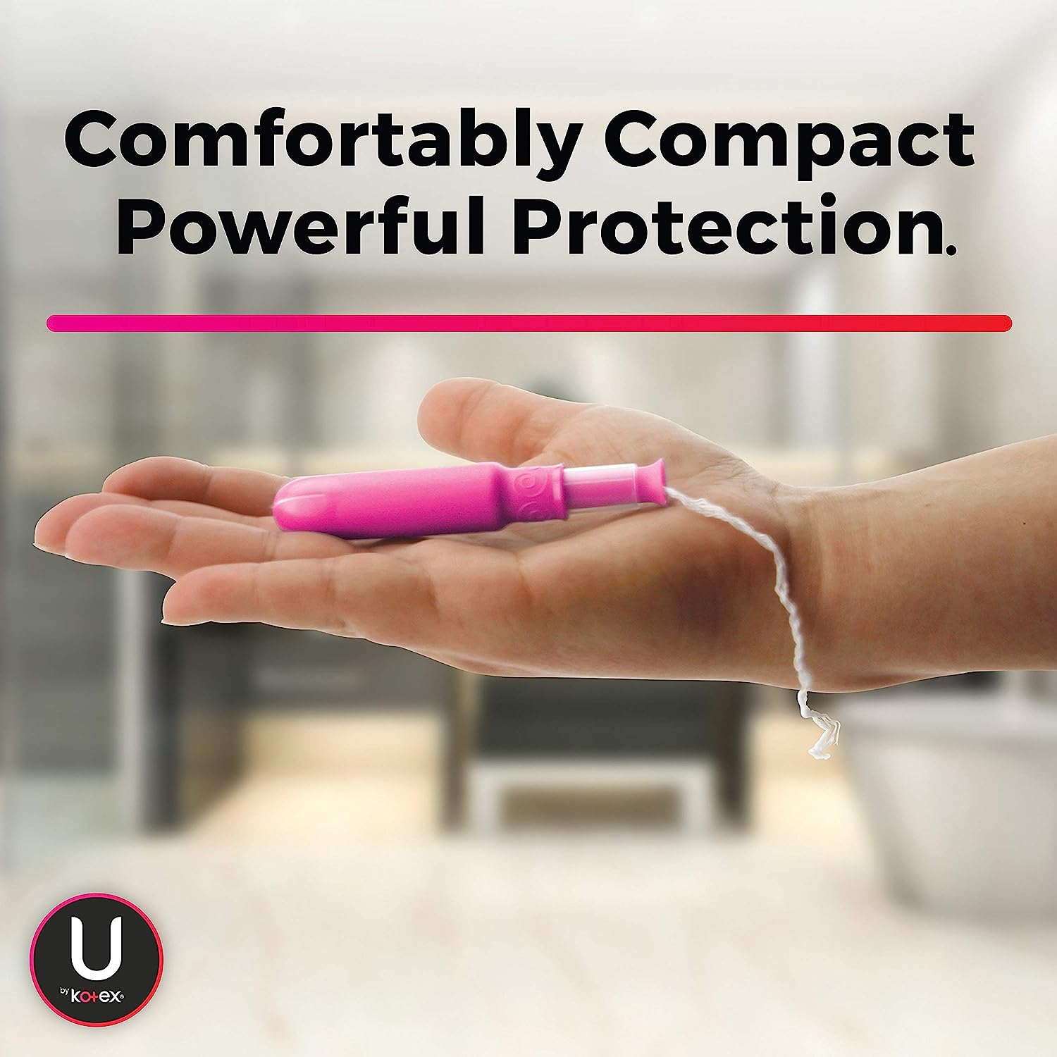 U by Kotex Click Compact Tampons, Duo Pack, Regular + Super Absorbency, Unscented, 45 Count