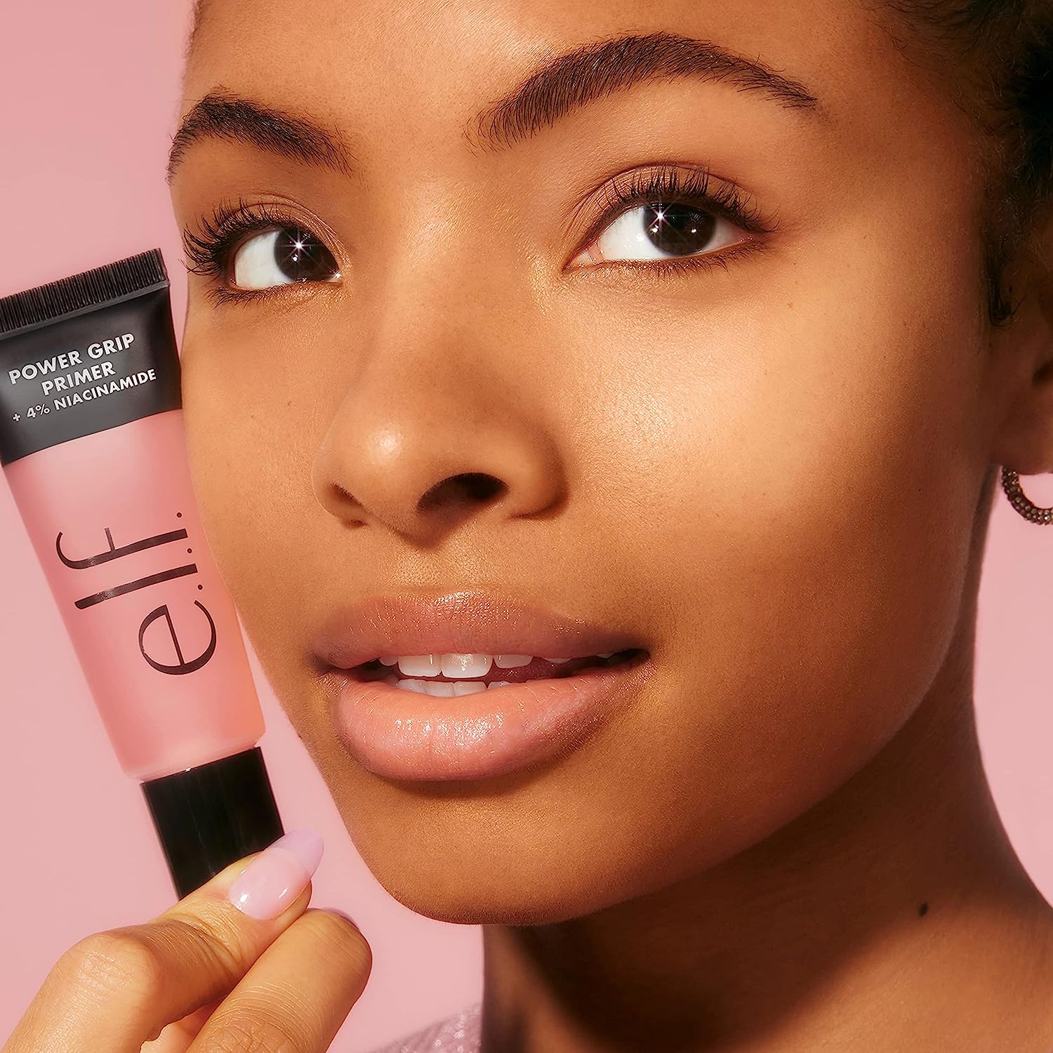Elf Cosmetics Power Grip Primer + 4% Niacinamide, Gel-Based & Hydrating Face Primer, Evens Skin & Brightens, Grips Makeup, Vegan & Cruelty-Free, 0.811 Fl Oz , Pinktic