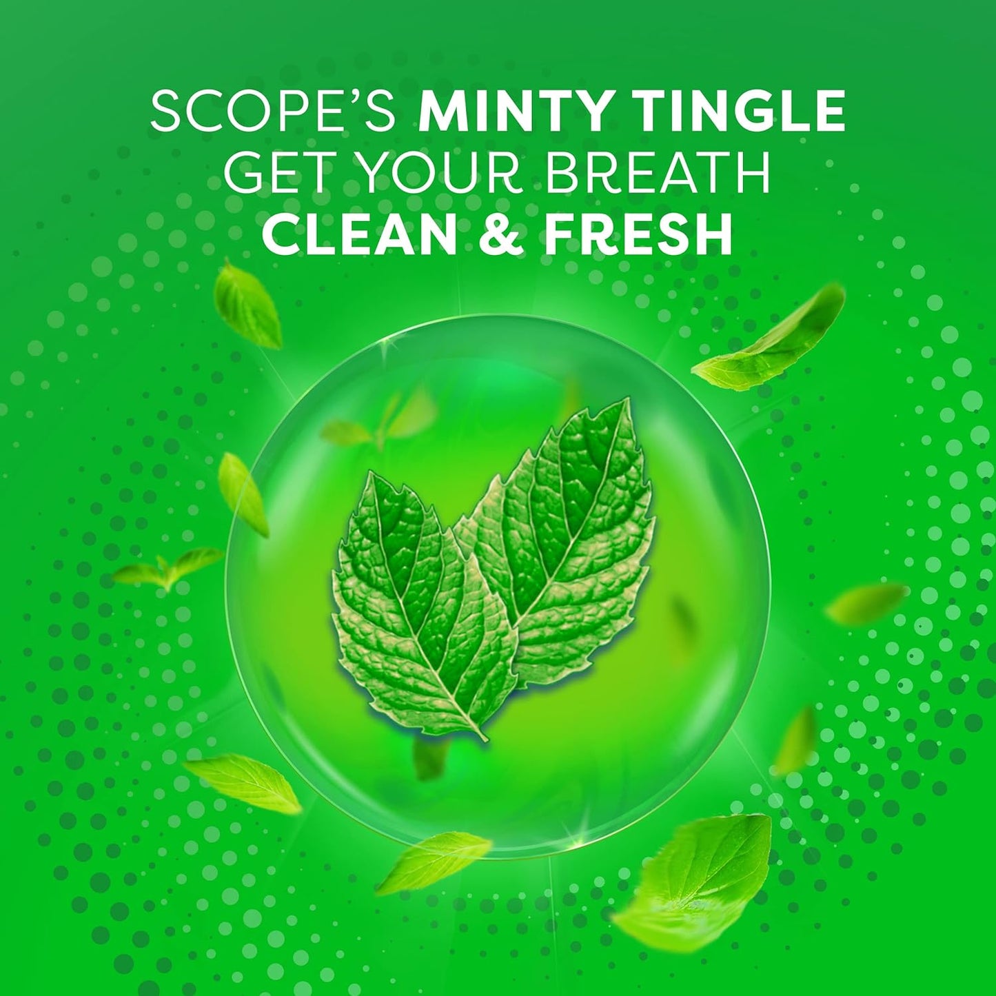 Crest Scope Outlast Mouthwash for Long-Lasting Fresh Breath, Fresh Mint (1L).