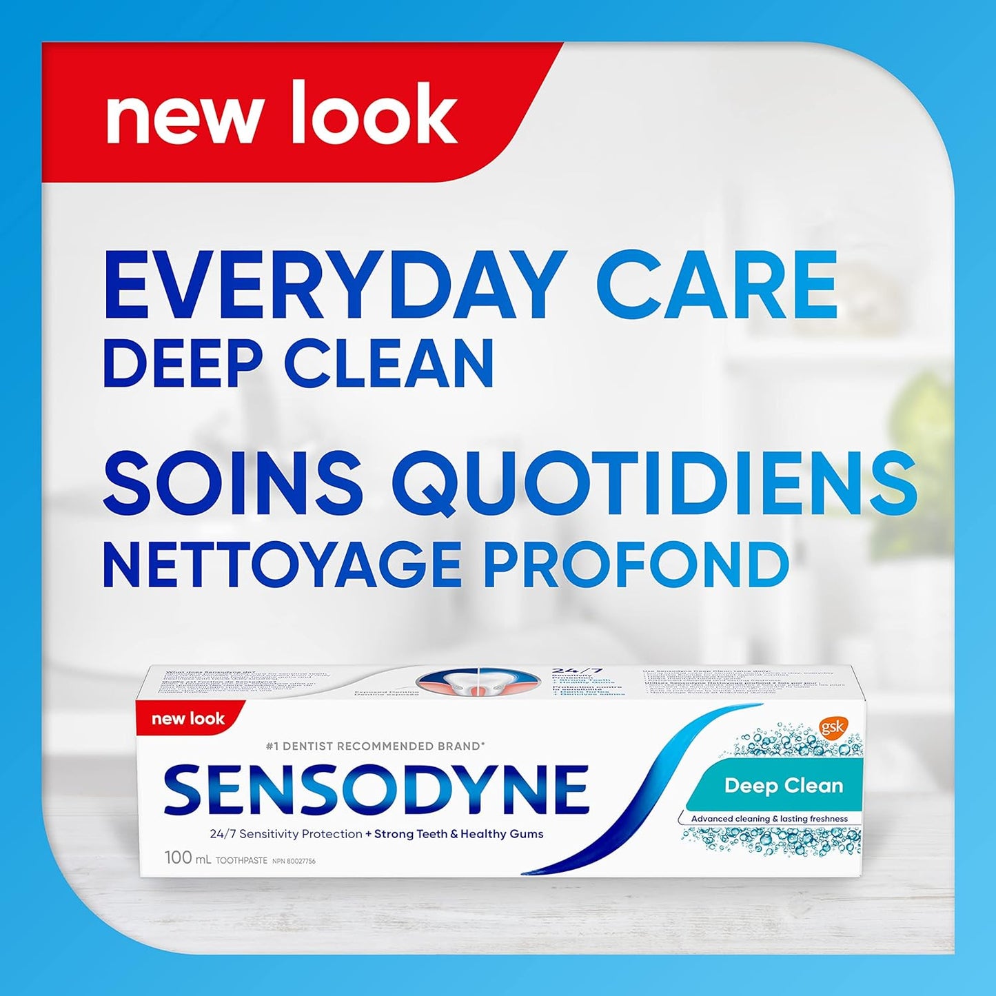 Sensodyne Deep Clean Daily Toothpaste for Sensitive Teeth, Mint, 100Ml (Packaging May Vary)