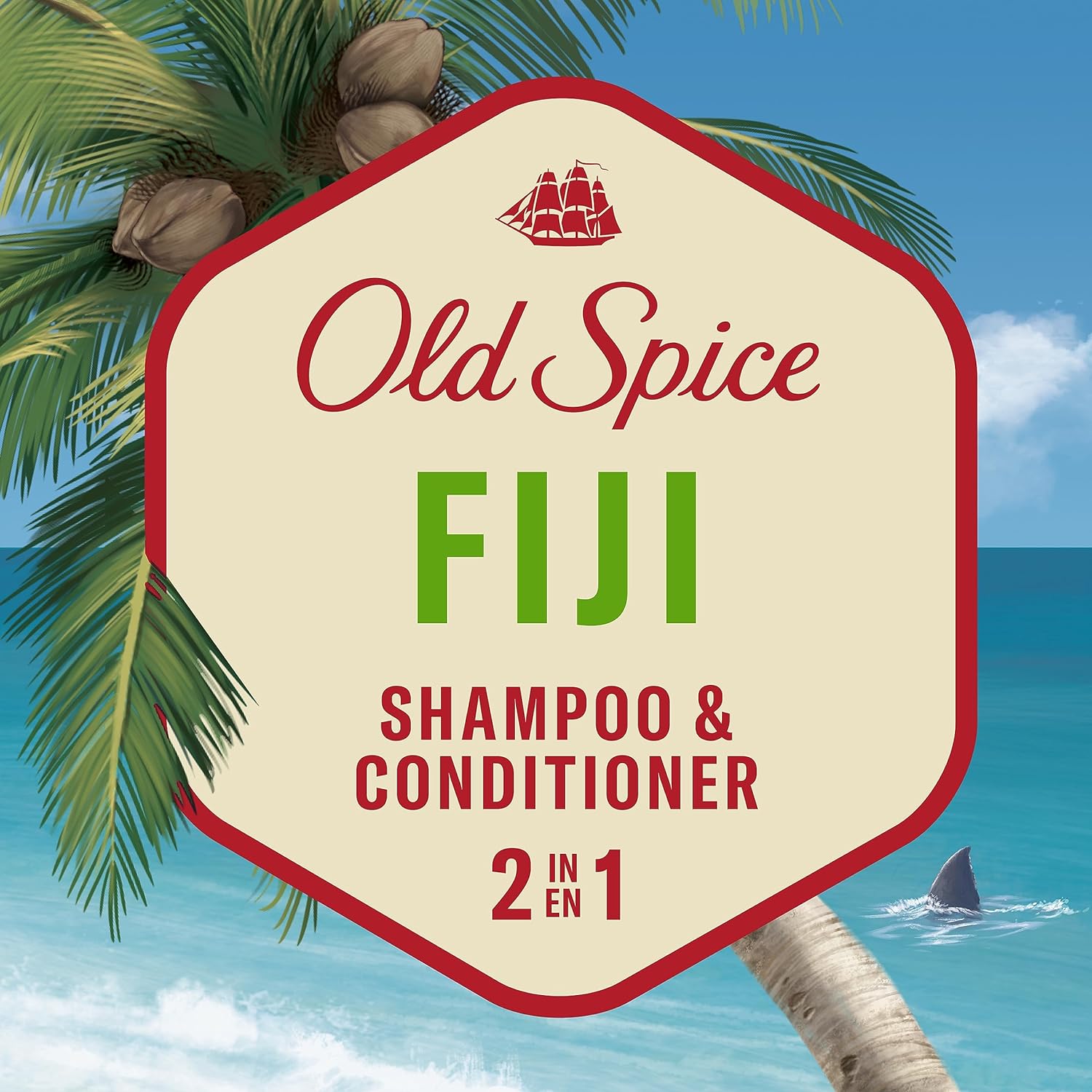 Old Spice Fiji 2In1 Shampoo and Conditioner for Men (650 ml).