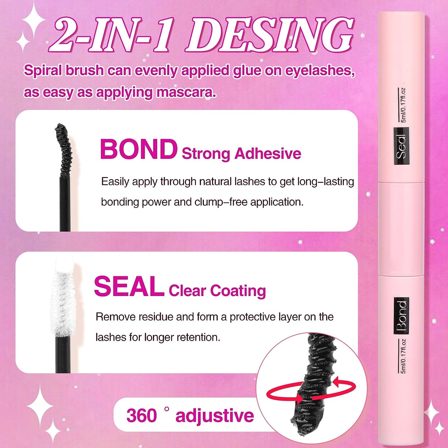 EYDEVRO Lash Extension Kit 240 Pcs Lash Clusters Eyelash Extension Kit, 30D40D Individual Lashes with Lash Bond and Seal and Lash Applicator Tweezers D Curl 8-16Mm Mixed Length Clusters Lashes