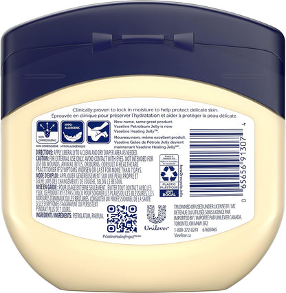 Vaseline Petroleum Jelly Baby Cream Prevents Chaffed Skin & Pure Hypoallergenic and Gentle on Skin 375 G