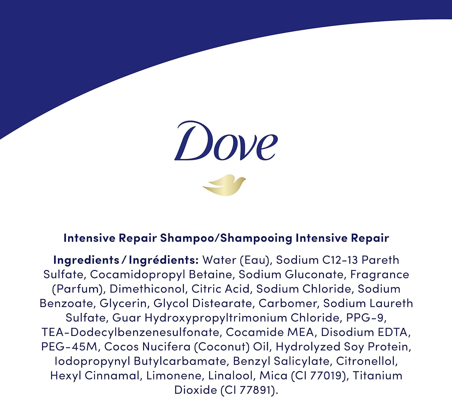 Dove Intensive Repair Shampoo with Bio-Nourish Complex Revives Damaged Hair (750 ml).