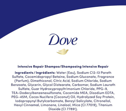 Dove Intensive Repair Shampoo with Bio-Nourish Complex Revives Damaged Hair (750 ml).