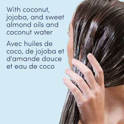 Dove Coconut + Hydration Shampoo Nourishes and Hydrates Dry Hair Made with 92% Natural Origin Ingredients (355 ml).