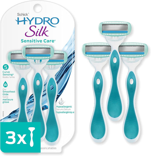 HYDRO SILK  Hydro Silk Women's Disposable Razor, Pack of 3 Disposable Razors