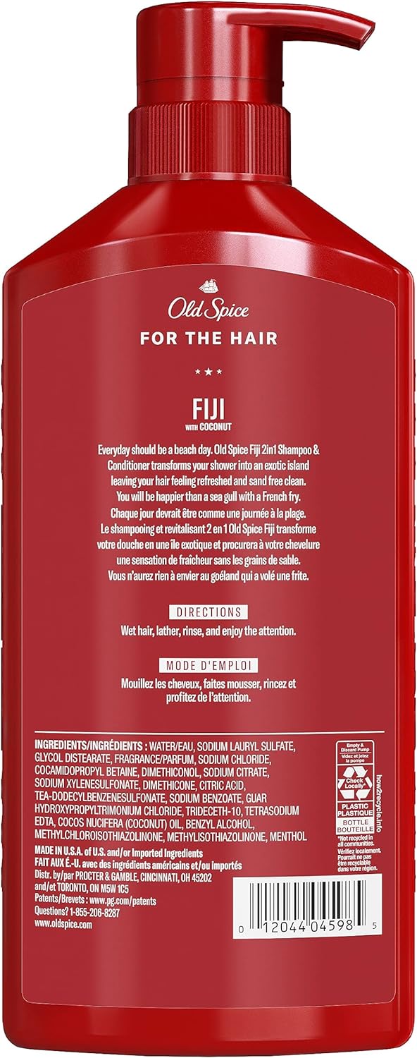 Old Spice Fiji 2In1 Shampoo and Conditioner for Men (650 ml).