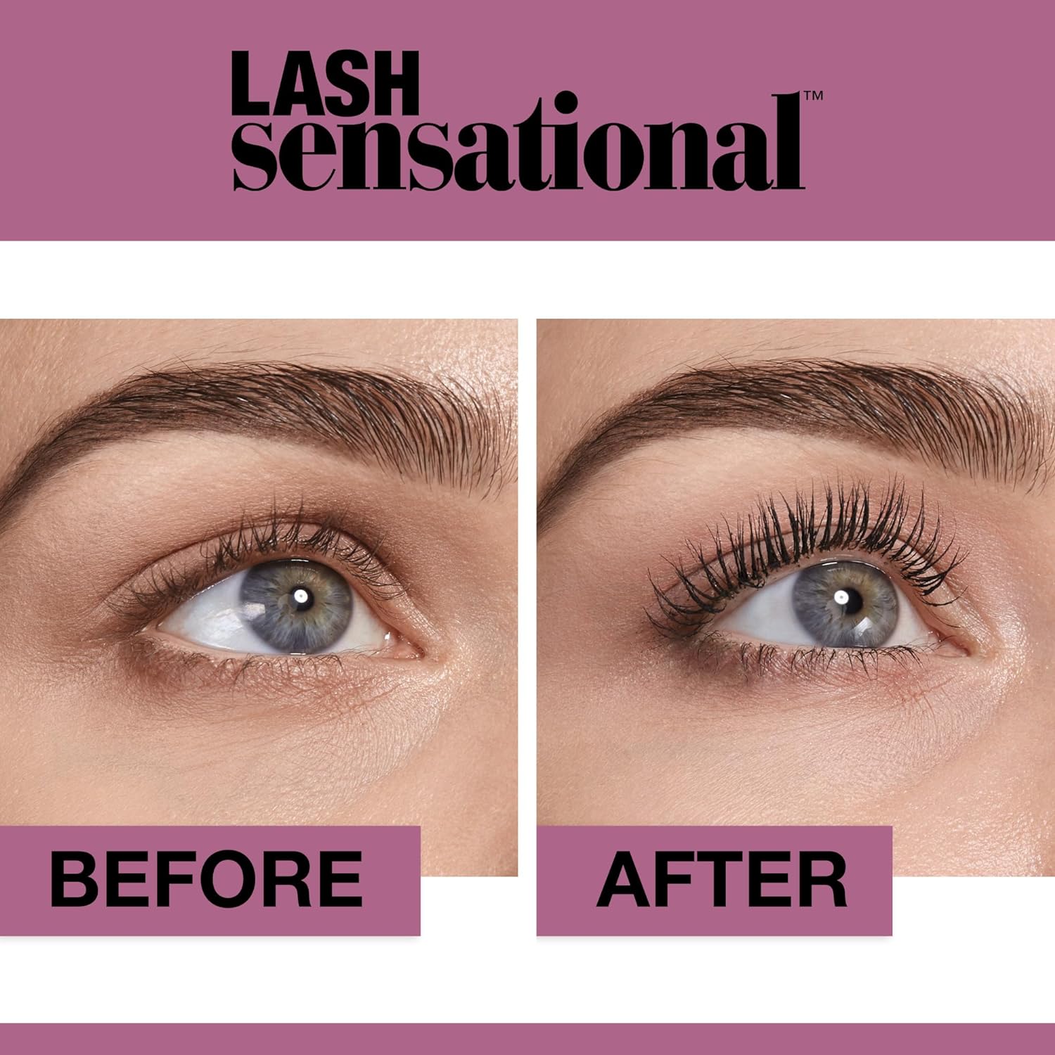 Maybelline New York Lash Sensational Washable Mascara, Blackest Black, (Packaging May Vary) 0.32 Fl Oz (Pack of 1) , K1714600