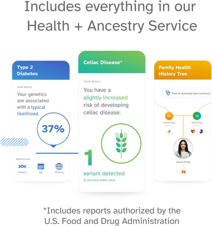 + Premium Membership Bundle - DNA Kit with Personal Genetic Insights Including Health + Ancestry Service plus 1-Year Access to Exclusive Reports (Before You Buy See Important Test Info Below)