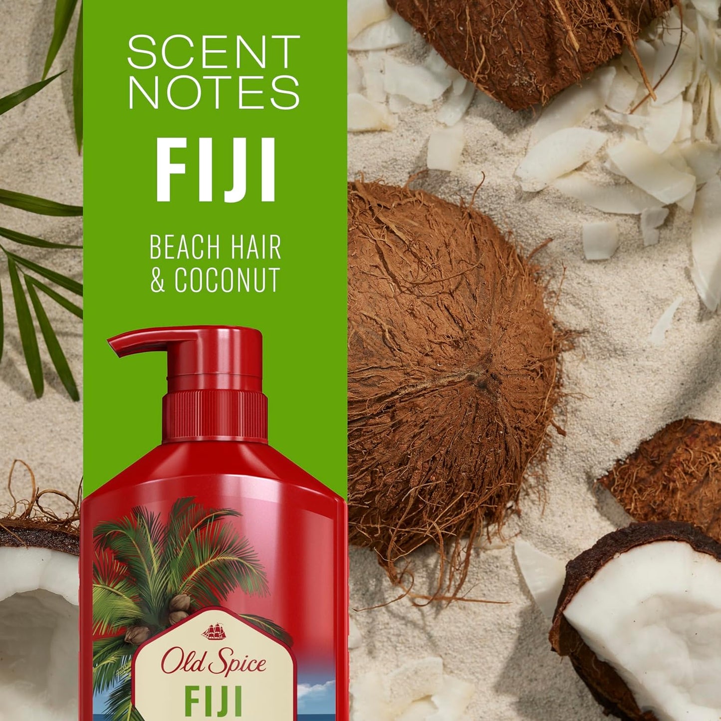 Old Spice Fiji 2-In-1 Shampoo and Conditioner for Men (A pack of two 650 ml bottles).