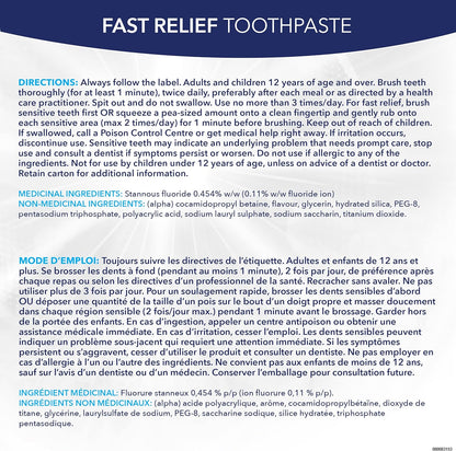 Sensodyne Rapid Relief Daily Sensitivity Toothpaste, Plaque and Tartar Remover for Teeth, Fresh Breath, Prevents Cavities, Extra Fresh (75 ml).