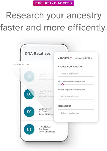 + Premium Membership Bundle - DNA Kit with Personal Genetic Insights Including Health + Ancestry Service plus 1-Year Access to Exclusive Reports (Before You Buy See Important Test Info Below)
