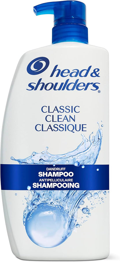 Head & Shoulders Classic Clean Shampoo, White and Blue (835 ml).