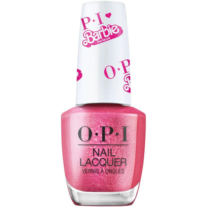 Nail Lacquer, Opaque Pearl Finish Pink Nail Polish, up to 7 Days of Wear, Chip Resistant & Fast Drying, xbarbie Limited Edition Collection, Welcome to Barbie Land, 0.5 Fl Oz