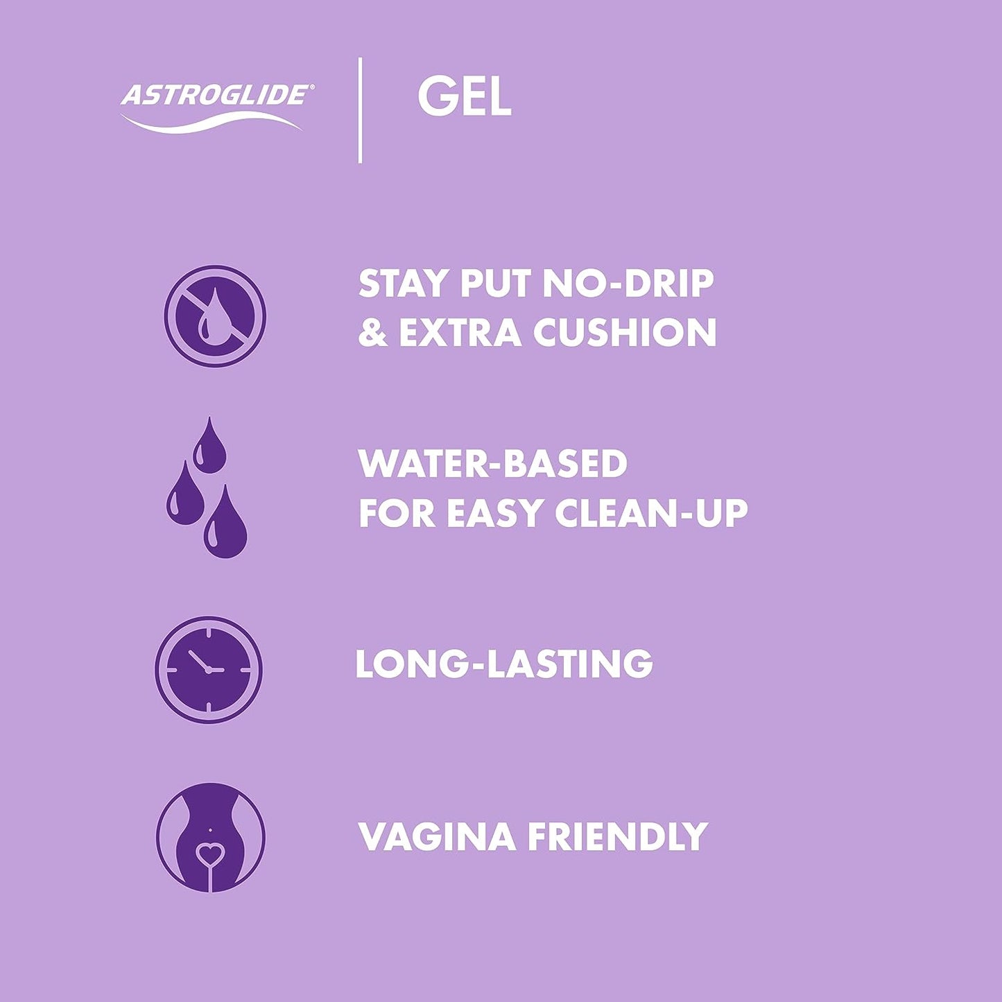 Gel, Water-Based Lubricant Sex Gel for Couples, Men and Women (113 G) Stay-Put Personal Lubricant Long-Lasting Sex Lube Condom Compatible