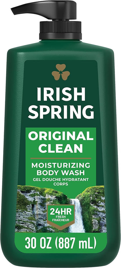 Irish Spring Original Clean Body Wash for Men (887 ml).